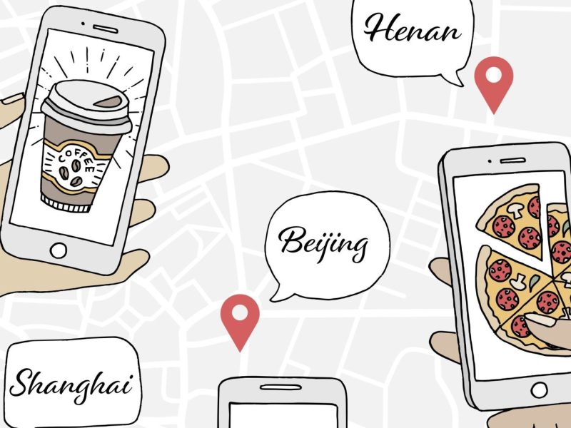 An illustration about location based services on social media platforms.